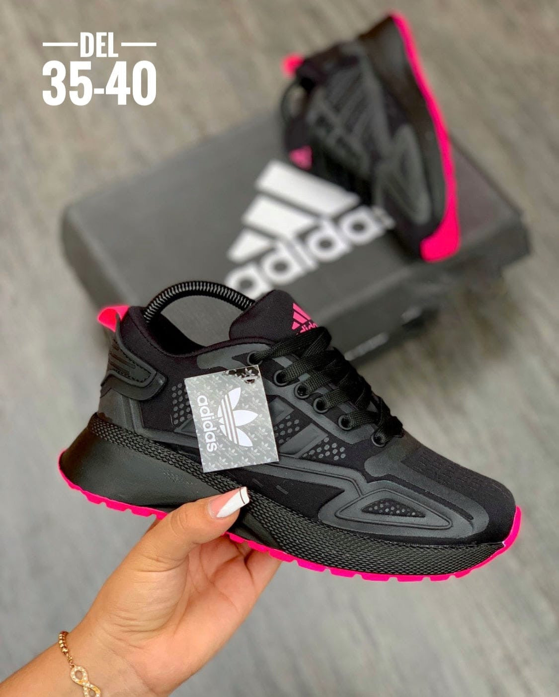 Adidas ZX 2K Negro Fucsia - Dama